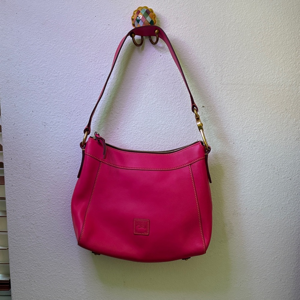 Pink Leather Shoulder Bag